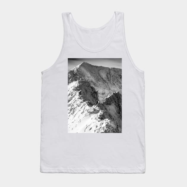 Crib Goch, Snowdon, winter Tank Top by geoffshoults